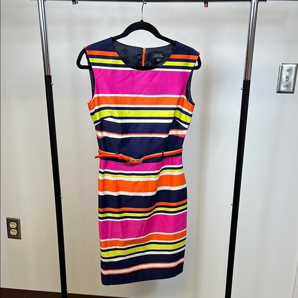 TAHARI Arthur S. Levine Dresses & Skirts - TAHARI Arthur S. Levine Striped Y2k Sleeveless Dress. Size 4 Pink Orange